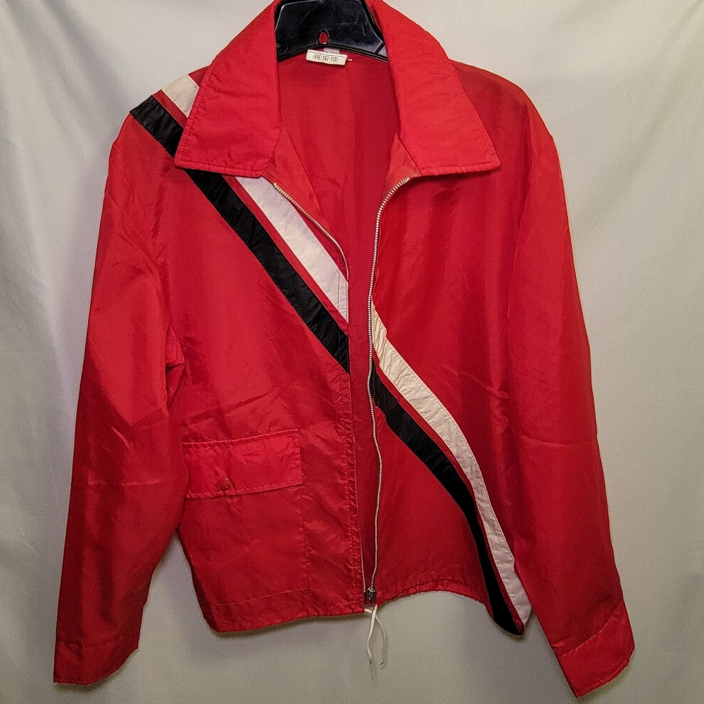 Red windbreaker